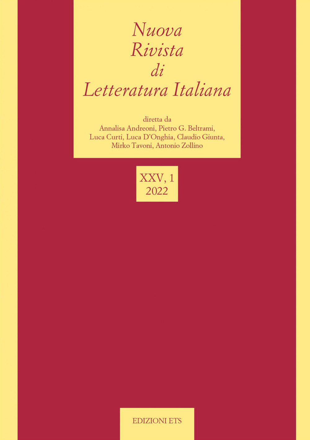 Nuova rivista di letteratura italiana. Vol. 1