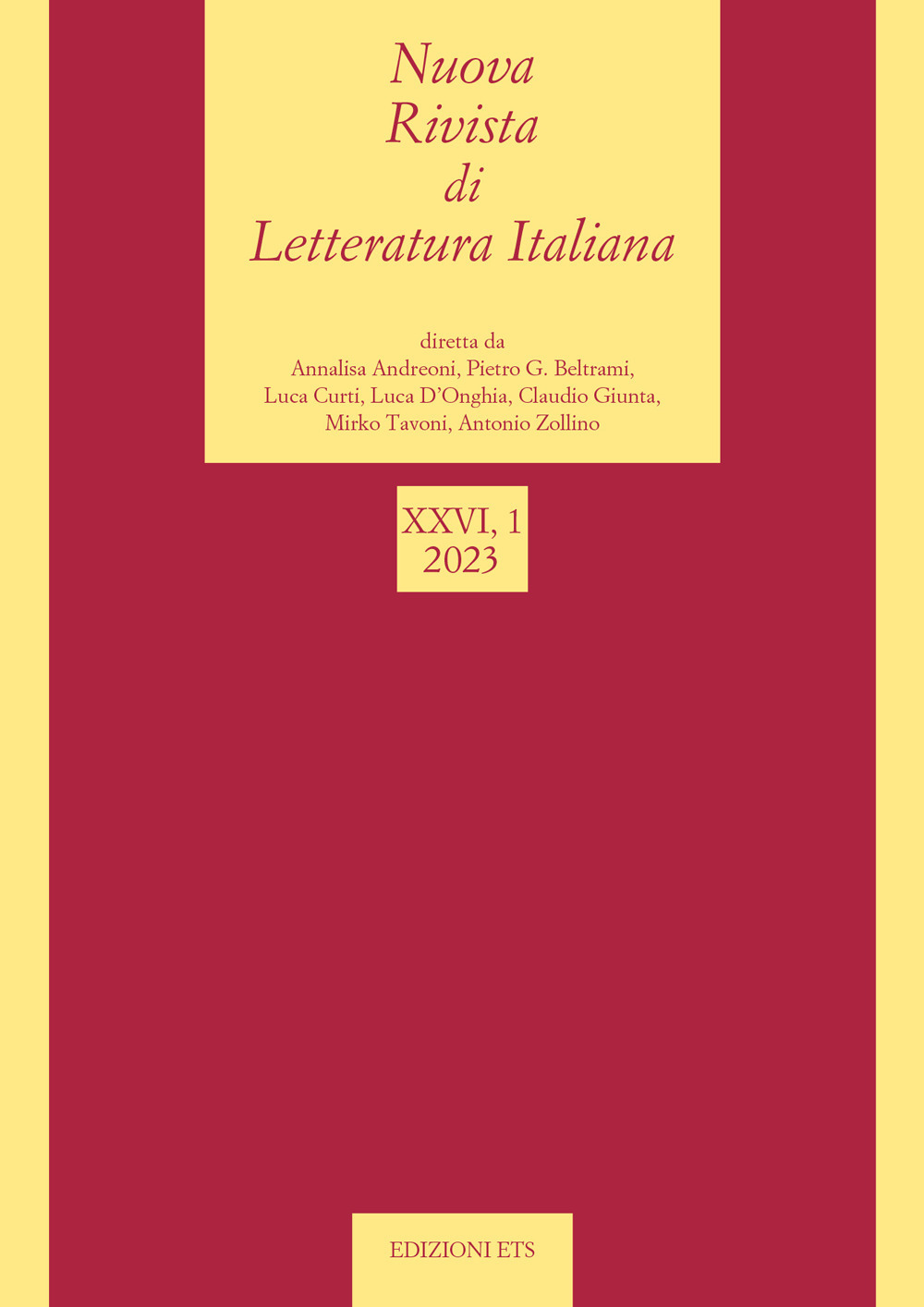 Nuova rivista di letteratura italiana. Vol. 1