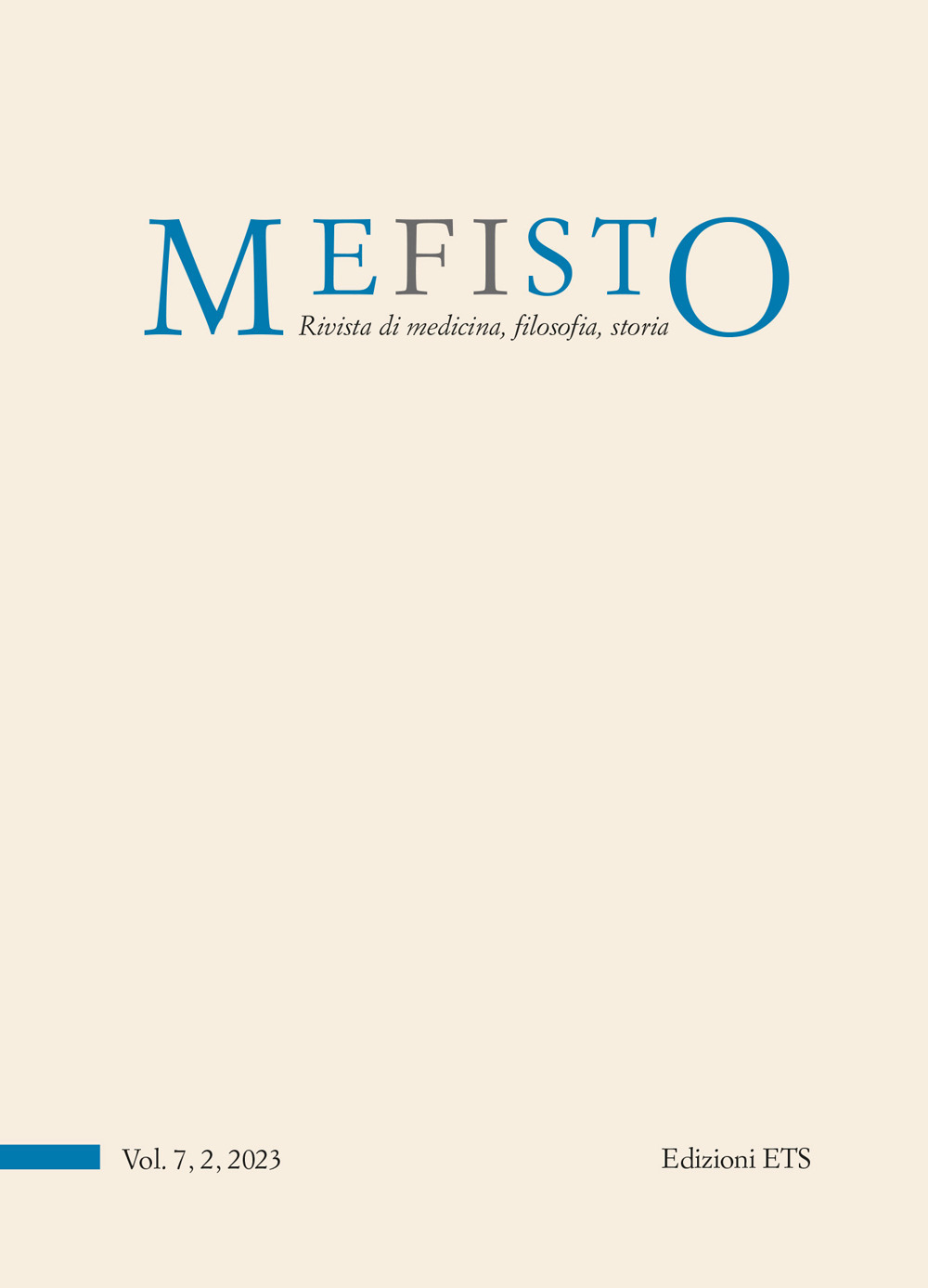 Mefisto. Rivista di medicina, filosofia, storia. Vol. 7/2