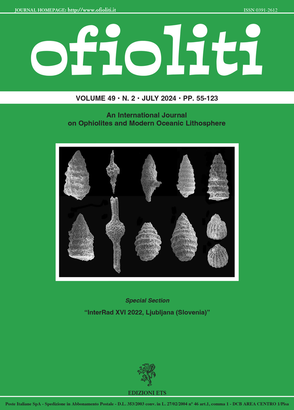 Ofioliti. An international journal on ophiolites and modern oceanic lithosphere. Vol. 49/2
