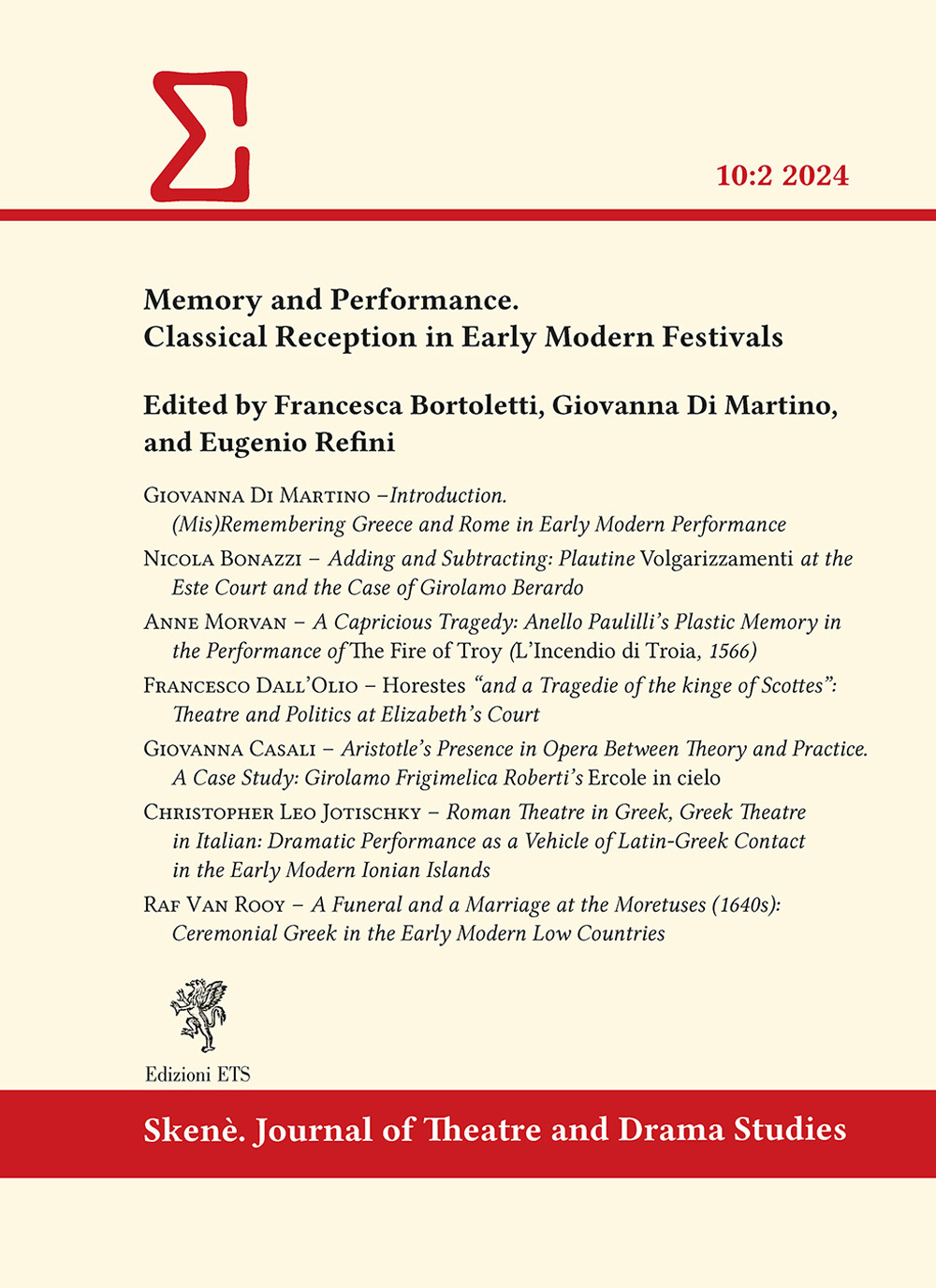 Skenè. Journal of theatre and drama studies. Vol. 2