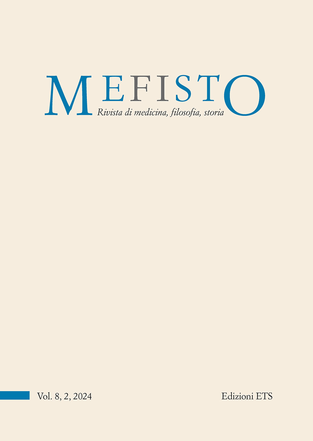 Mefisto. Rivista di medicina, filosofia, storia. Vol. 8/2