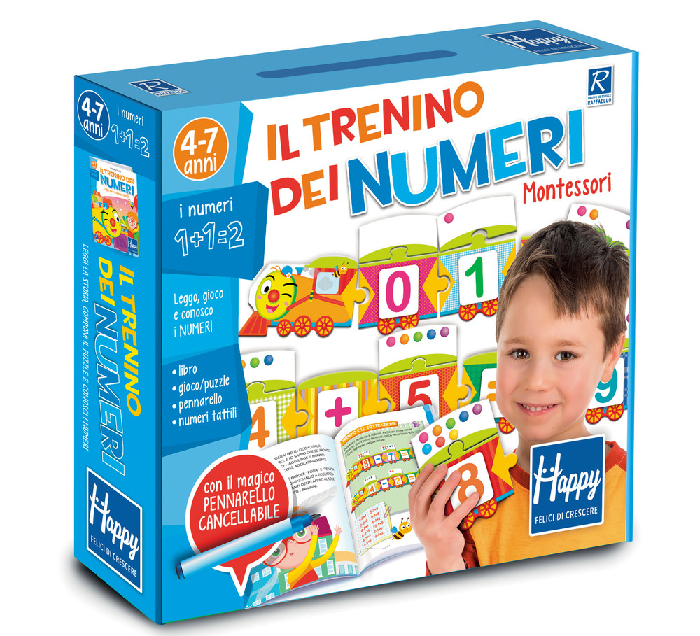 Il trenino dei numeri Montessori. Happy