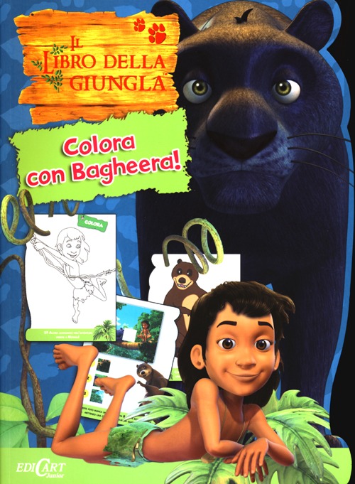 Colora con Bagheera! Il libro della giungla