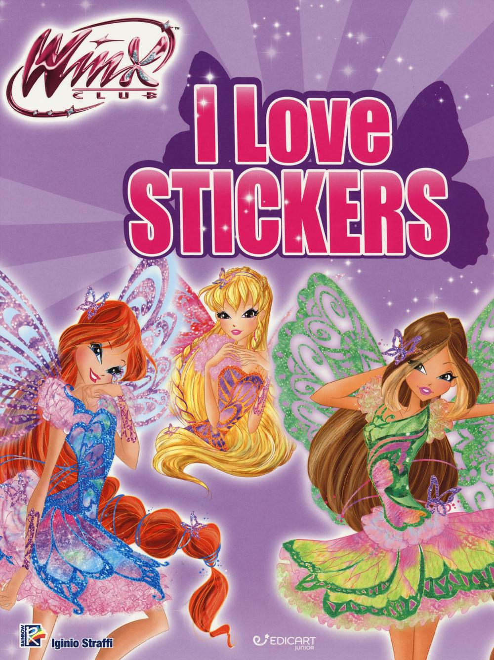 I love stickers. Winx club. Con adesivi