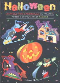 Halloween. Scatole per caramelle da ritagliare, montare e decorare con gli adesivi