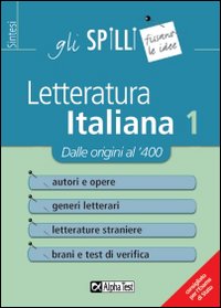 Letteratura italiana. Vol. 1: Dalle origini al Quattrocento