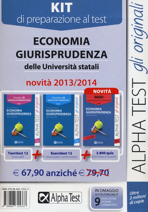 Economia e giurisprudenza delle Università statali. 2013-2014
