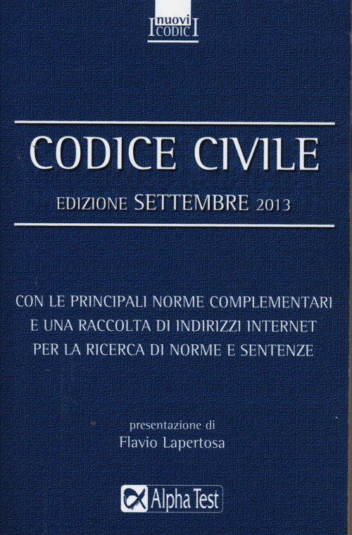 Codice civile. Settembre 2013