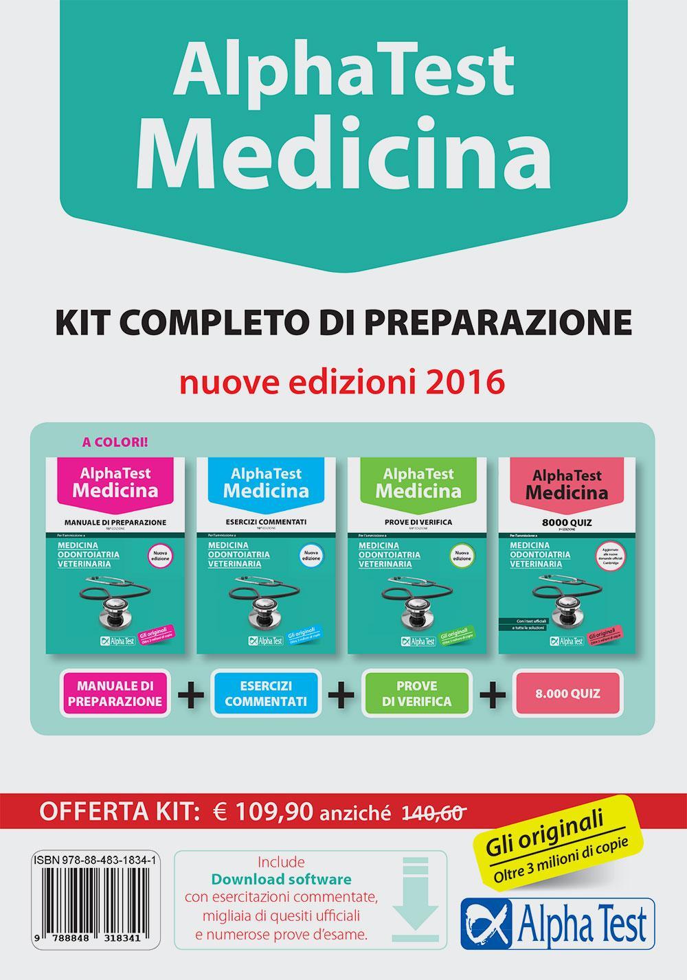 Alpha Test. Medicina. Kit completo di preparazione