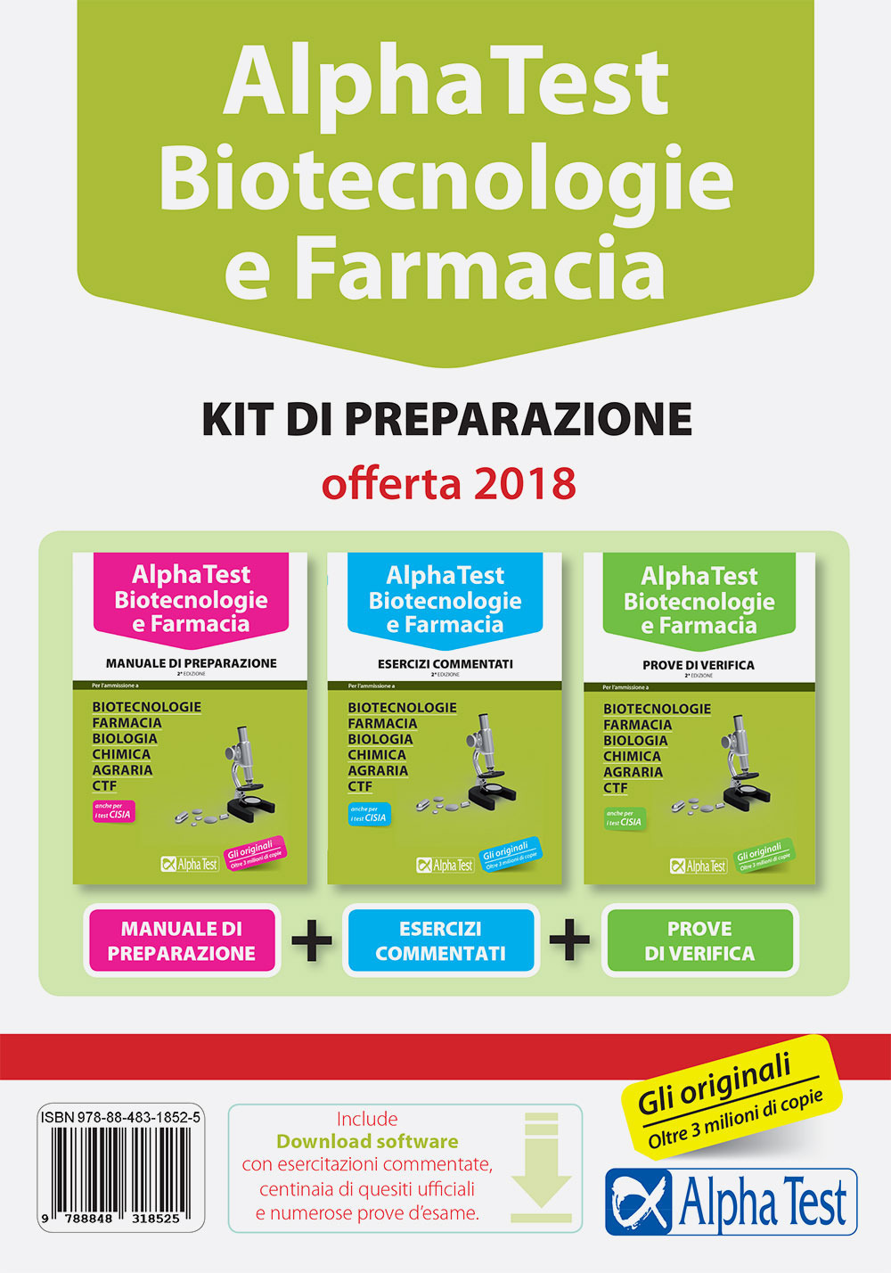 Alpha Test. Biotecnologie e farmacia. Kit di preparazione: Manuale di preparazione-Esercizi commentati-Prove di verifica