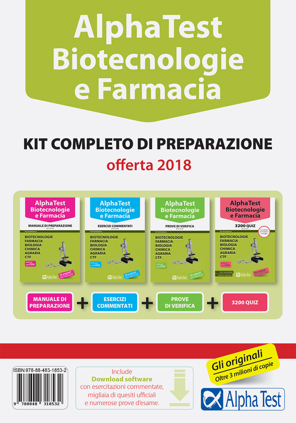 Alpha Test. Biotecnologie e farmacia. Kit completo di preparazione: Manuale di preparazione-Esercizi commentati-Prove di verifica-3200 quiz