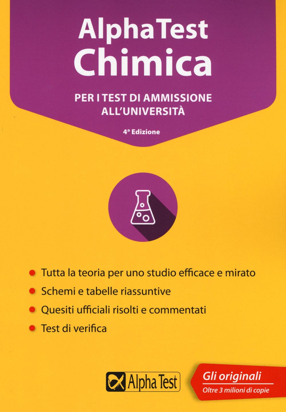 Alpha Test chimica. Per i test di ammissione all'università
