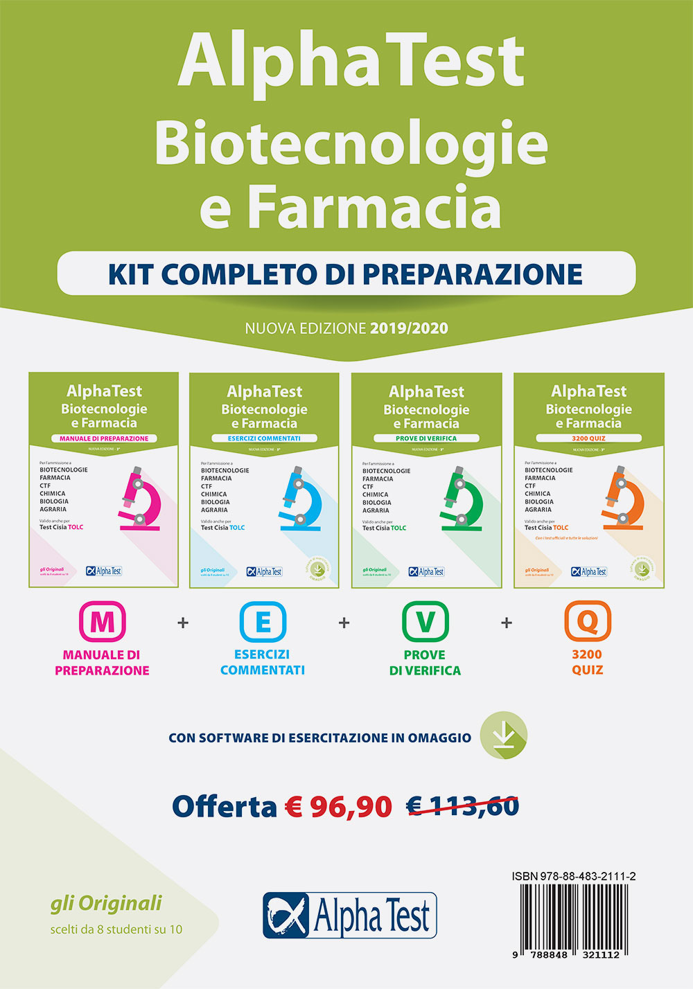 Alpha Test. Biotecnologie e farmacia. Kit completo di preparazione: Manuale di preparazione-Esercizi commentati-Prove di verifica-3200 quiz