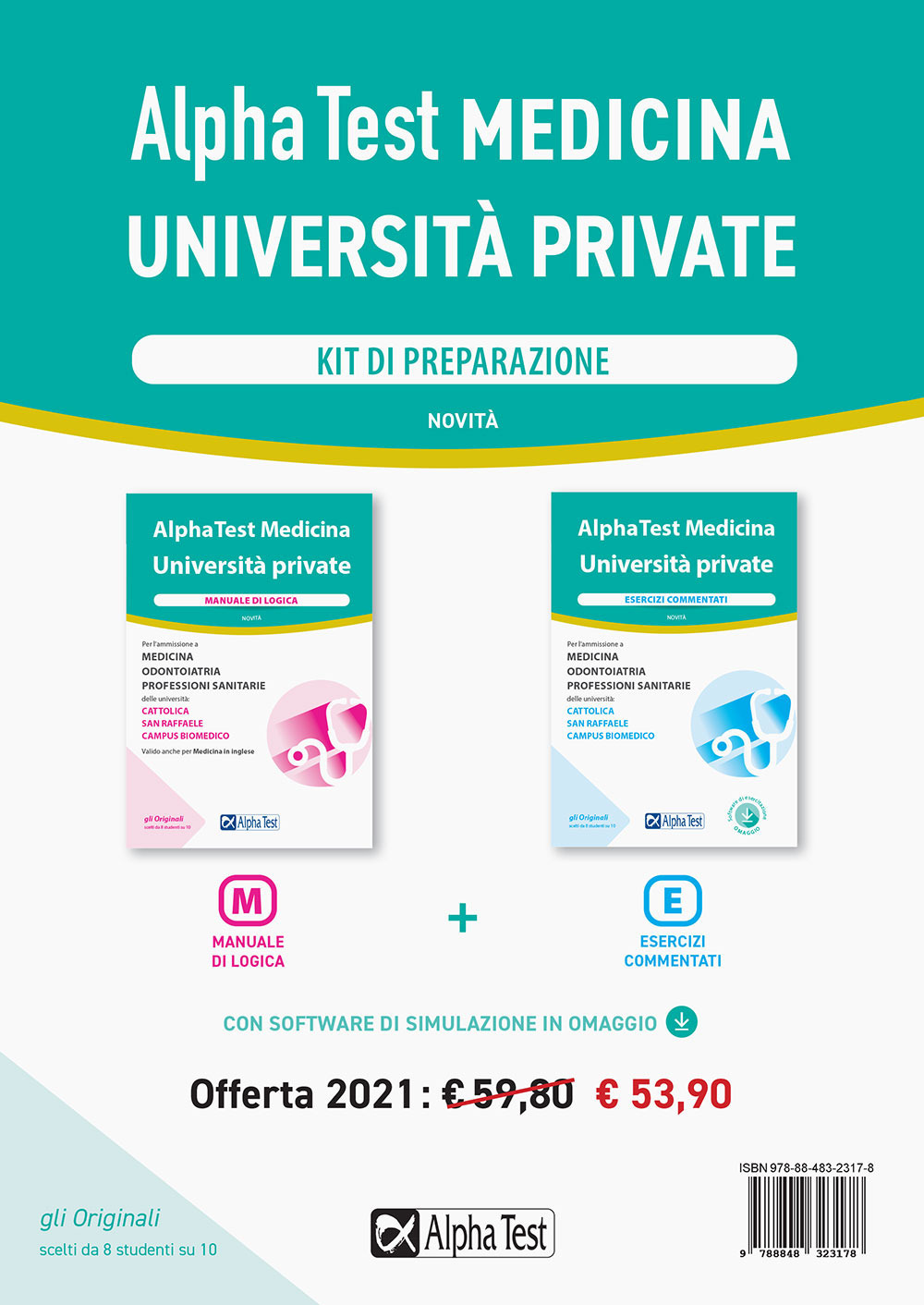 Alpha Test Medicina Università private. Kit di preparazione