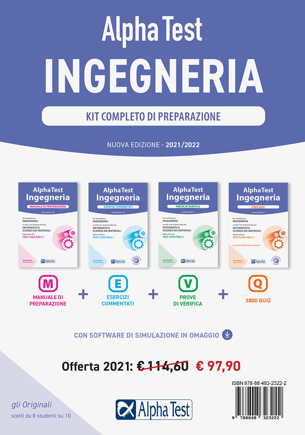 Alpha Test plus. Ingegneria. Kit completo di preparazione