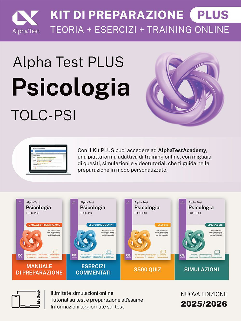 Alpha Test Plus Psicologia TOLC-PSI. Kit di preparazione Plus. Ediz. MyDesk