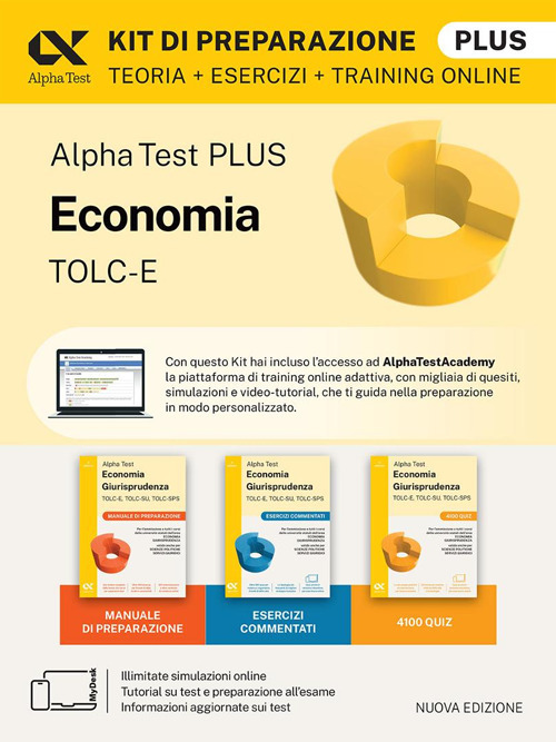 Alpha Test plus. Economia TOLC-E. Kit di preparazione Plus