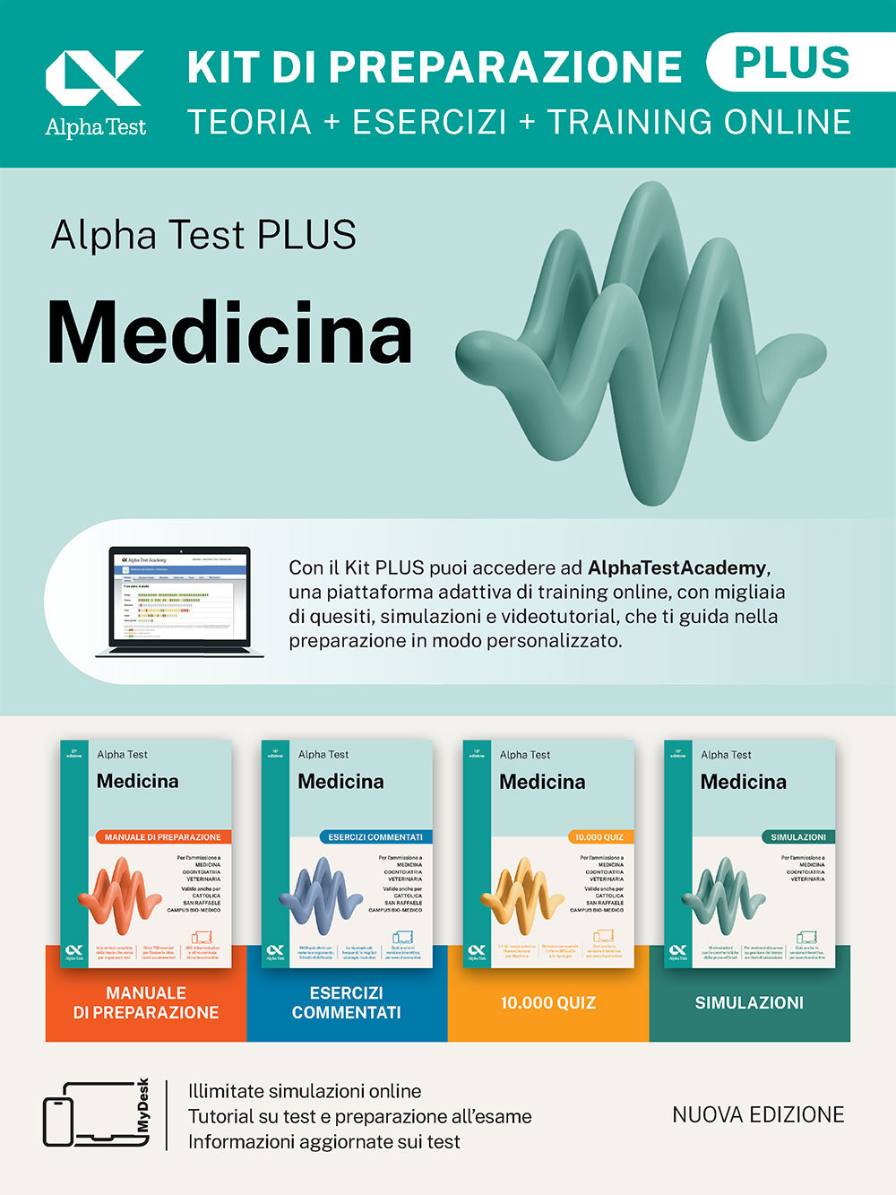 Alpha Test Plus Medicina. Kit di preparazione Plus. Per l’ammissione ai corsi di laurea in Medicina, Odontoiatria e Veterinaria delle università statali. Nuova edizione con i quesiti della banca dati ufficiale 2024. Ediz. MyDesk