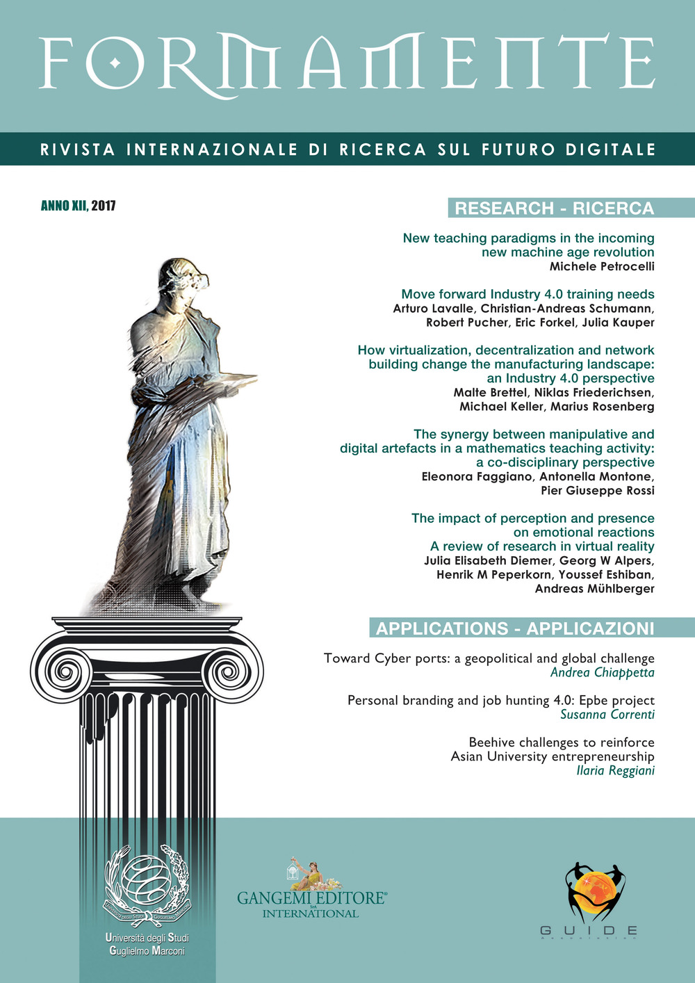 Formamente. Rivista internazionale sul futuro digitale. Ediz. inglese. Vol. 1-2