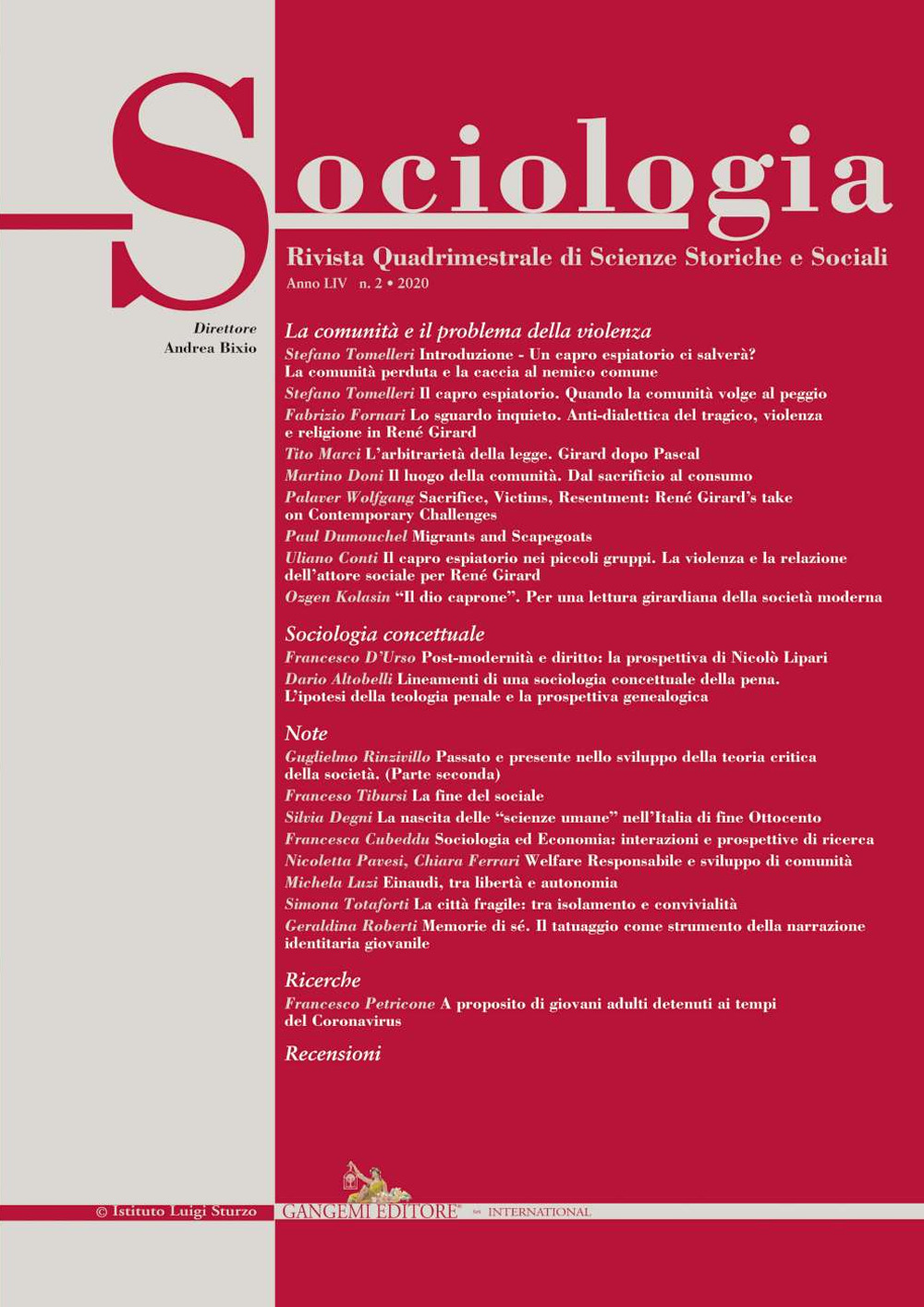 Sociologia. Rivista quadrimestrale di scienze storiche e sociali. Vol. 2
