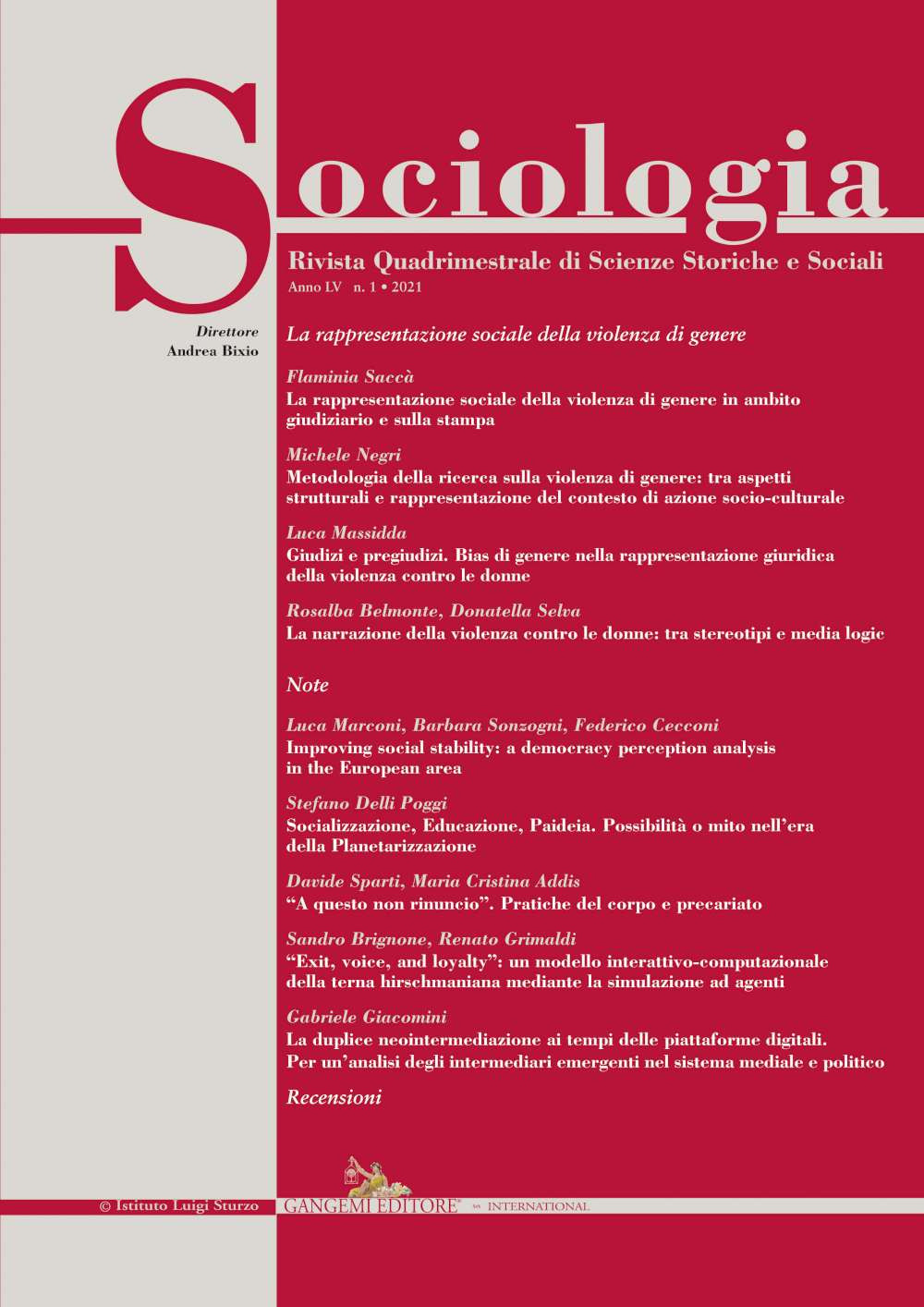 Sociologia. Rivista quadrimestrale di scienze storiche e sociali. Vol. 1