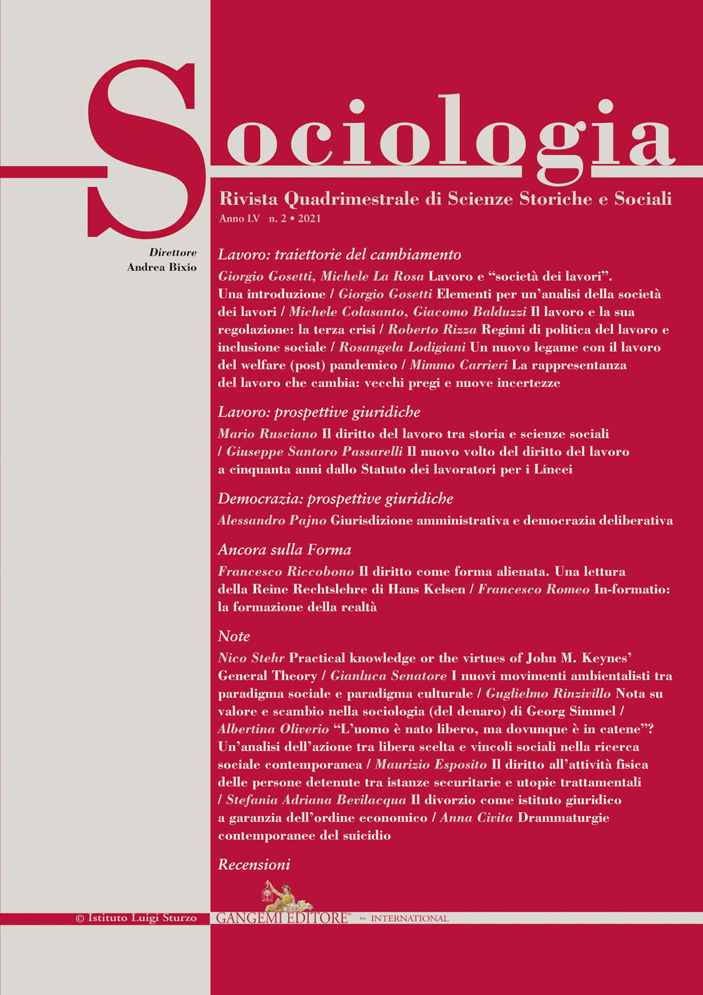 Sociologia. Rivista quadrimestrale di scienze storiche e sociali. Vol. 2