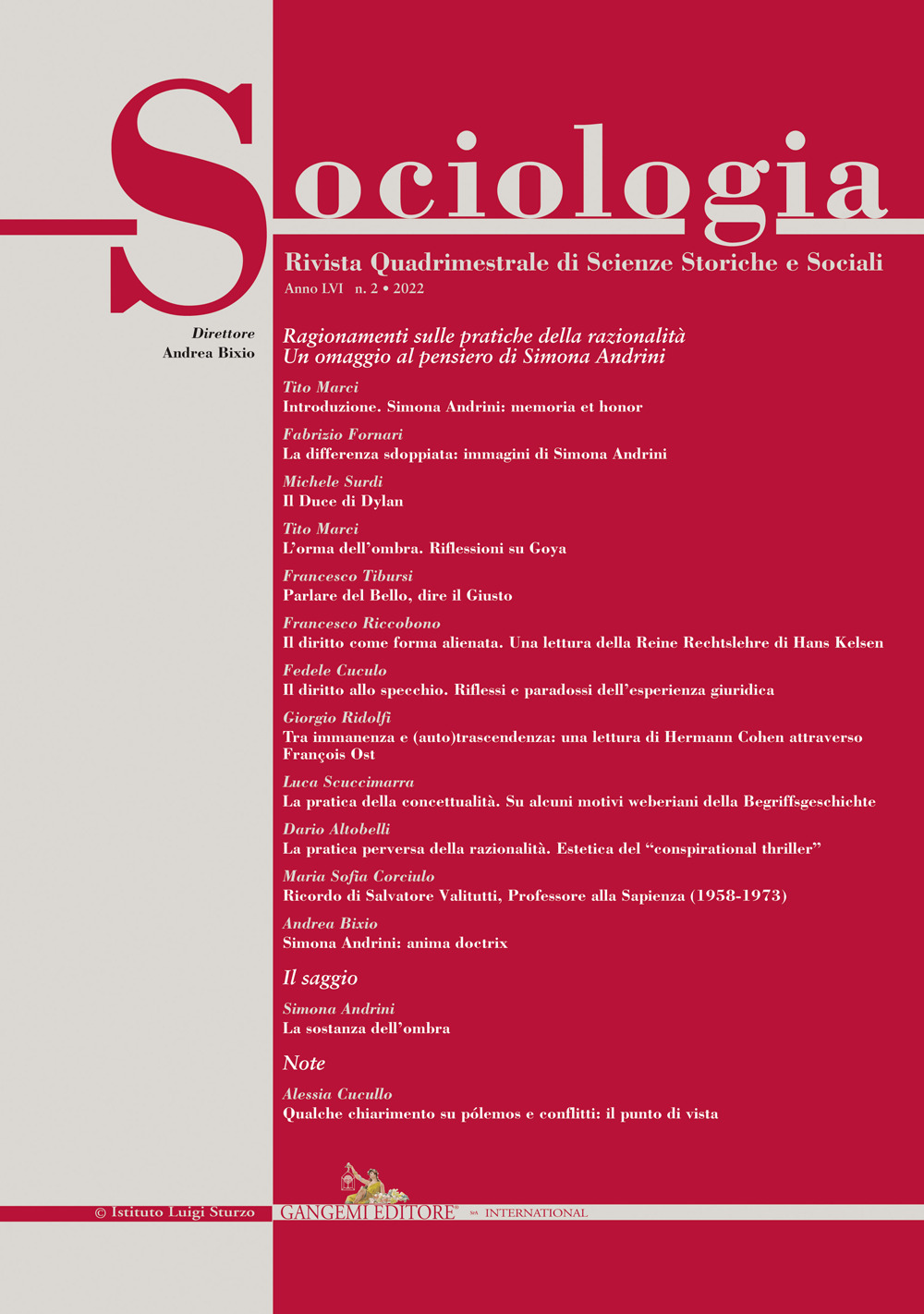 Sociologia. Rivista quadrimestrale di scienze storiche e sociali. Vol. 2