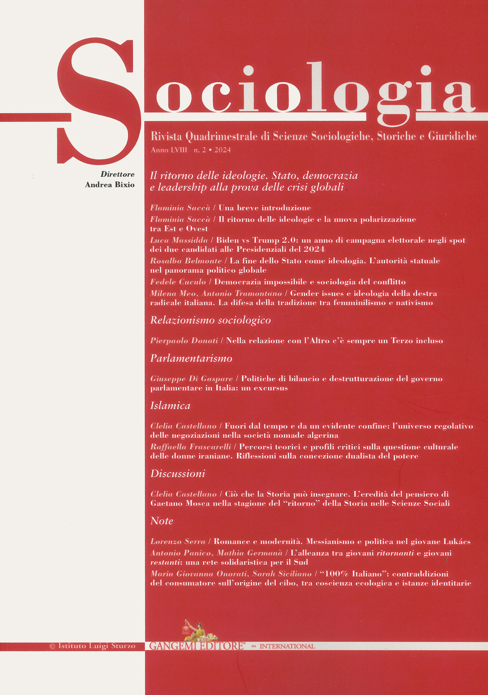 Sociologia. Rivista quadrimestrale di scienze storiche e sociali. Vol. 2
