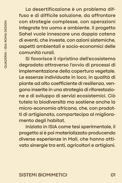 Quaderno Isia. Vol. 1: Sistemi biomimetici-Biomimetic systems