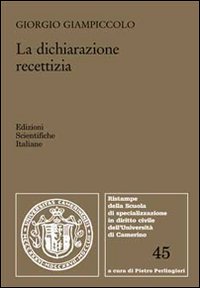 La dichiarazione recettizia