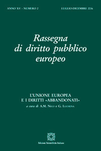 Rassegna di diritto pubblico europeo. Vol. 2: L' Unione europea e i diritti abbandonati