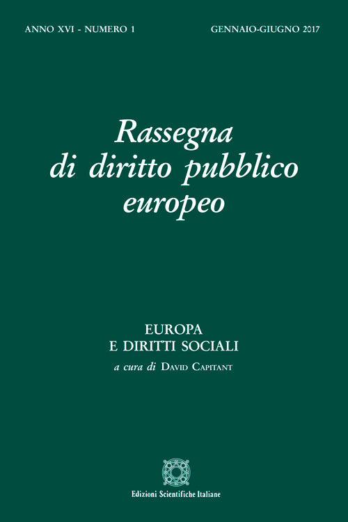 Rassegna di diritto pubblico europeo. Vol. 1