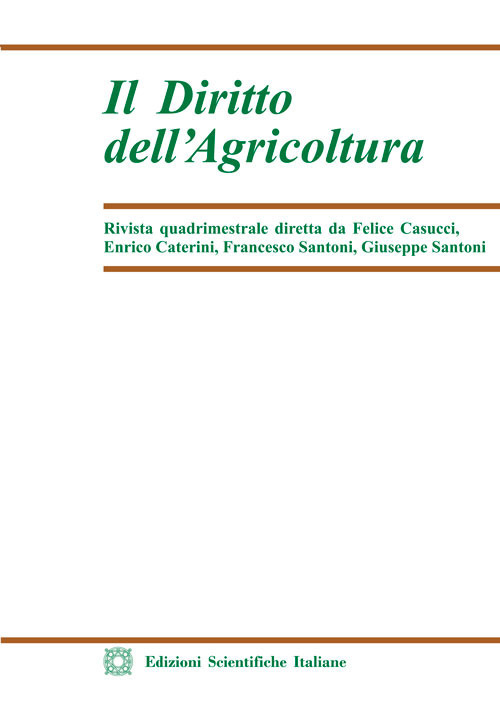 Il diritto dell'agricoltura. Vol. 2-3