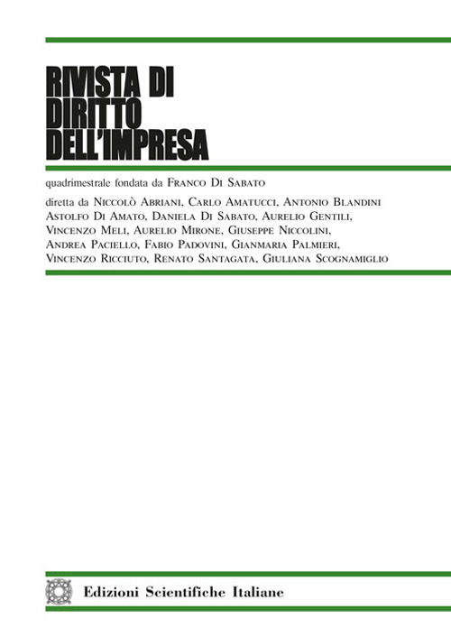Rivista di diritto dell'impresa. Vol. 1