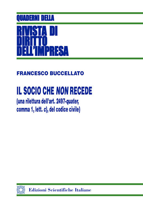 Il socio che non recede