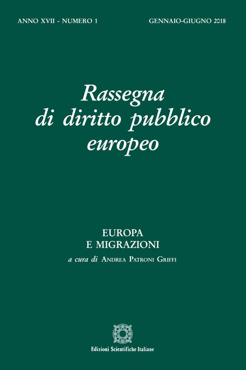 Rassegna di diritto pubblico europeo. Vol. 1: Europa e migrazioni