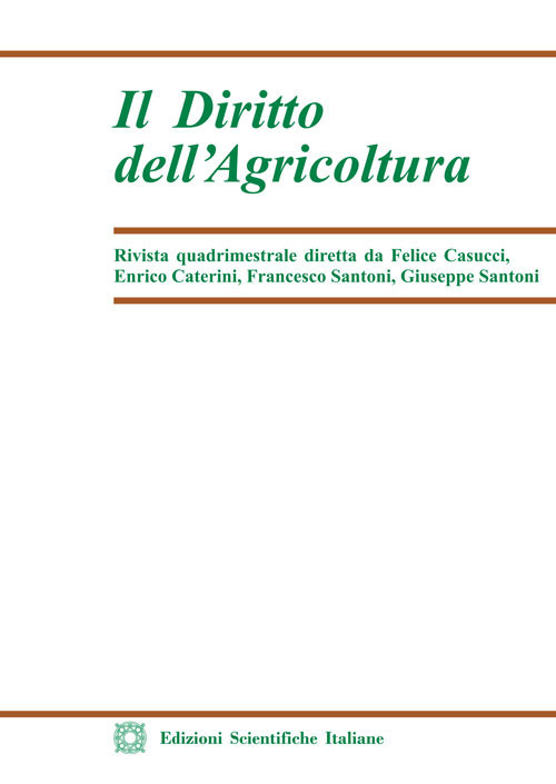Il diritto dell'agricoltura. Vol. 3