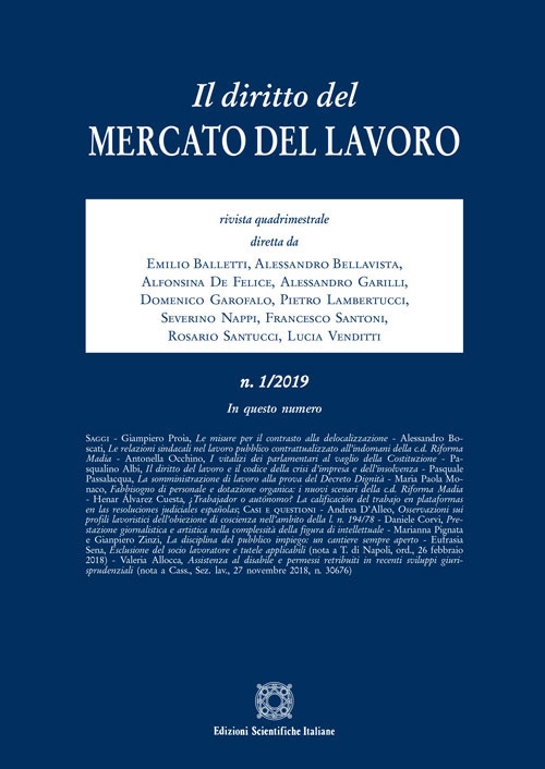 Il diritto del mercato del lavoro. Vol. 1