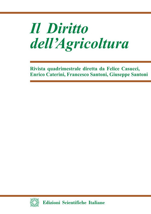 Il diritto dell'agricoltura. Vol. 3