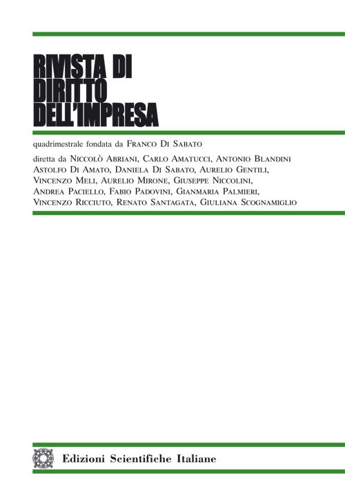 Rivista di diritto dell'impresa. Vol. 1