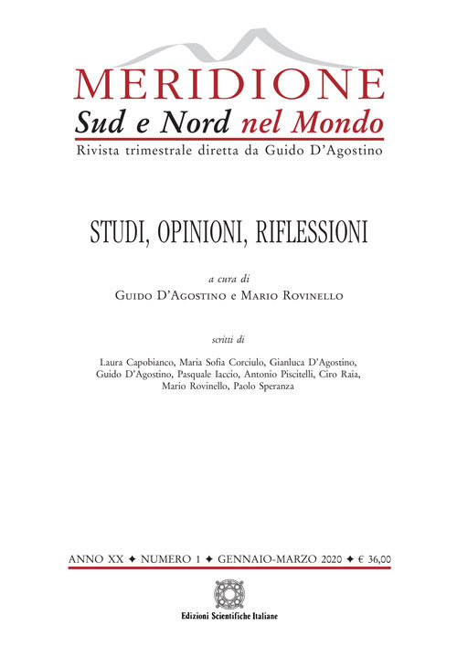 Meridione. Vol. 1: Studi, opinioni, riflessioni. (Gennaio-Marzo)