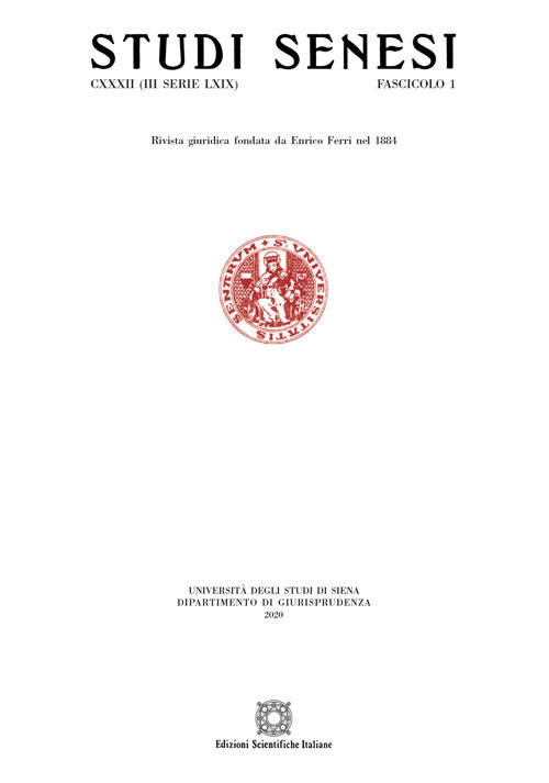 Studi senesi. Rivista giuridica. Vol. 1