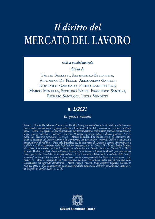 Il diritto del mercato del lavoro. Vol. 1