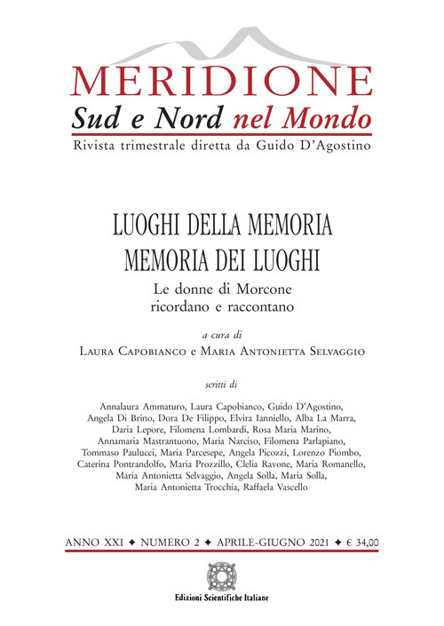 Meridione. Vol. 2: Luoghi della memoria, memoria dei luoghi. Le donne di Morcone ricordano e raccontano (Aprile-Giugno)