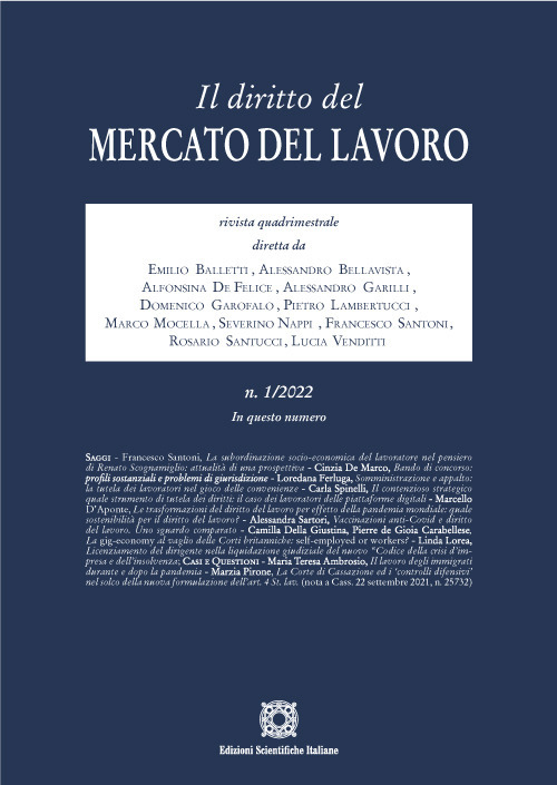 Il diritto del mercato e del lavoro. Vol. 1
