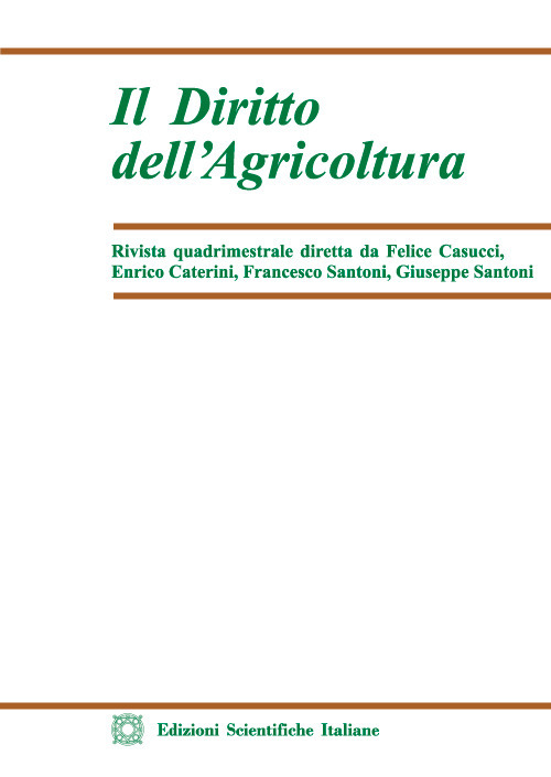 il diritto dell'agricoltura. Vol. 3