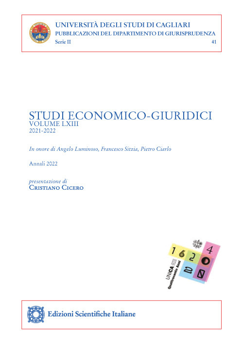 Studi economico-giuridici. Vol. 1-2: Annali