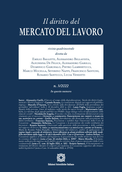 Il diritto del mercato e del lavoro. Vol. 3