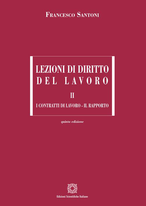 Lezioni di diritto del lavoro. Vol. 2: I contratti di lavoro-Il rapporto
